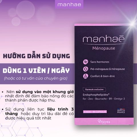 Viên Uống Cân Bằng Nội Tiết Man.hae Menopause 90 Viên - Hỗ Trợ Phụ Nữ Thời Kỳ Mãn Kinh, Dễ Dàng Mang Theo