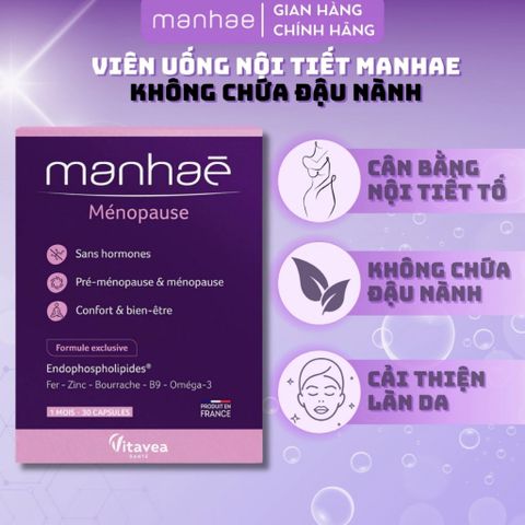 Viên Uống Cân Bằng Nội Tiết Man.hae Menopause 90 Viên - Hỗ Trợ Phụ Nữ Thời Kỳ Mãn Kinh, Dễ Dàng Mang Theo