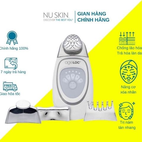 Máy Nâng Cơ Xóa Nhăn Chống Lão Hóa ageLOC Galvanic Spa - Thiết Bị Làm Đẹp Mỹ Giúp Trẻ Hóa Da Mặt, Giảm Nếp Nhăn, Điều Trị Nám Tàn Nhang