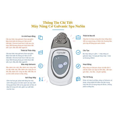 Máy Nâng Cơ Xóa Nhăn Chống Lão Hóa ageLOC Galvanic Spa - Thiết Bị Làm Đẹp Mỹ Giúp Trẻ Hóa Da Mặt, Giảm Nếp Nhăn, Điều Trị Nám Tàn Nhang