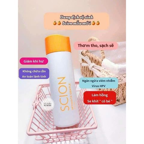 Dung Dịch Vệ Sinh Phụ Nữ Scion Intimate Gentle Wash 250ml - An Toàn, Dưỡng Ẩm, Giữ Pháo Đình Sạch Sẽ, Ngăn Ngừa Viêm Nhiễm