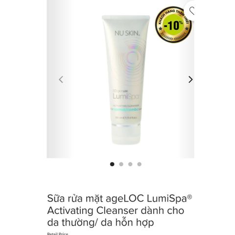 Sữa Rửa Mặt Lumispa Nu.Skin - Dành Cho 5 Loại Da, Làm Sạch Sâu, Ngăn Ngừa Mụn, Dưỡng Ẩm, Hàng Chính Hãng