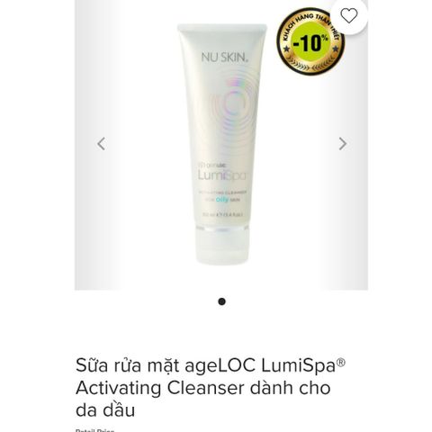 Sữa Rửa Mặt Lumispa Nu.Skin - Dành Cho 5 Loại Da, Làm Sạch Sâu, Ngăn Ngừa Mụn, Dưỡng Ẩm, Hàng Chính Hãng