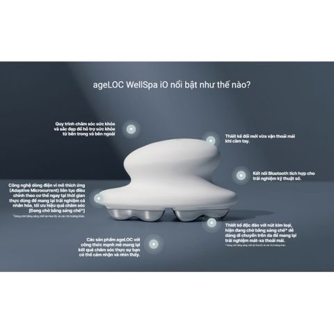 Bộ sản phẩm chăm sóc sức khỏe và sắc đẹp ageLOC WellSpa IO - Thiết bị làm đẹp cá nhân hóa, bảo hành 1 năm từ công ty
