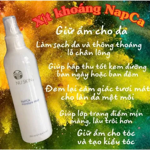 Dưỡng Ẩm Nhẹ Phun Sương NaPCA Moisture Mist 250ml - Xịt Dưỡng Da và Tóc Bảo Vệ Độ Ẩm Tươi Trẻ