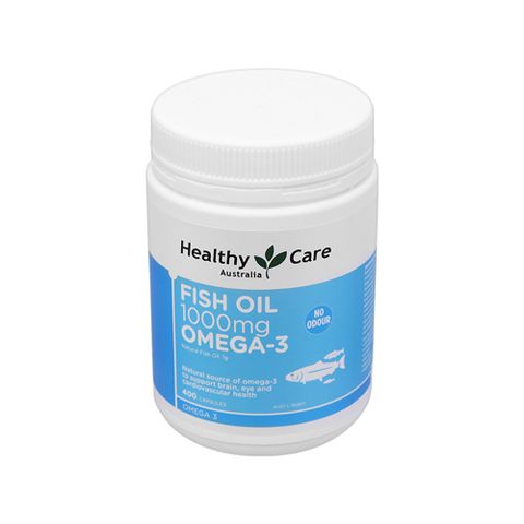Dầu Cá Healthy Care Fish Oil 1000mg Omega-3 400v - Hỗ trợ Sức Khỏe Tim Mạch, Tăng Cường Trí Nhớ và Khớp, Sản Phẩm Bổ Sung Dinh Dưỡng