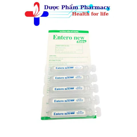 Men vi sinh Entero New - Bổ sung 2 tỷ lợi khuẩn hỗ trợ tiêu hóa - Hộp 20 ống x 10ml, giảm rối loạn đường ruột