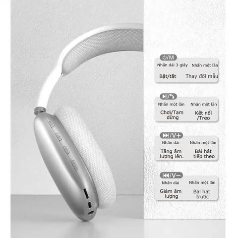 Tai Nghe Bluetooth P9 Không Dây Chơi Game Âm Thanh Vòm 360° Lọc Âm Siêu Tốt, Thiết Kế Thời Trang Cho Game Thủ và Người Yêu Nhạc