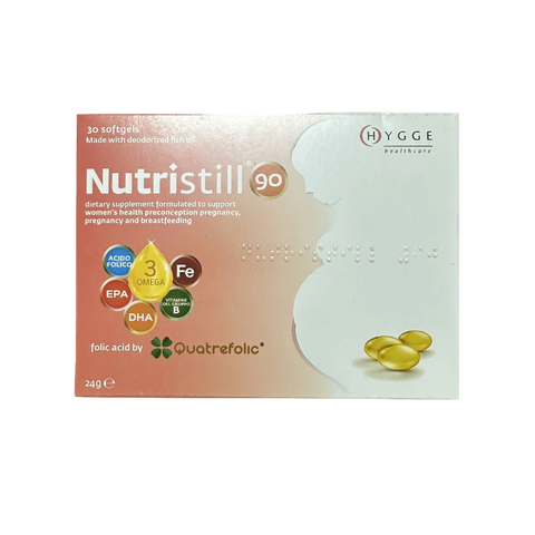 Viên Uống Nutristill 90 - Bổ Sung DHA, EPA, Vitamin cho Bà Bầu, Hỗ Trợ Sức Khỏe Phụ Nữ Mang Thai - Hộp 30 Viên