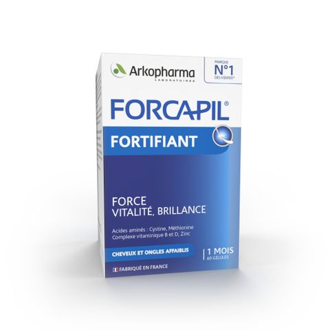 Viên Uống Arkopharma Forcapil Fortifiant Giúp Tóc Chắc Khỏe - Giảm Rụng Tóc, Hỗ Trợ Mọc Tóc Dày Dặn (60 Viên)