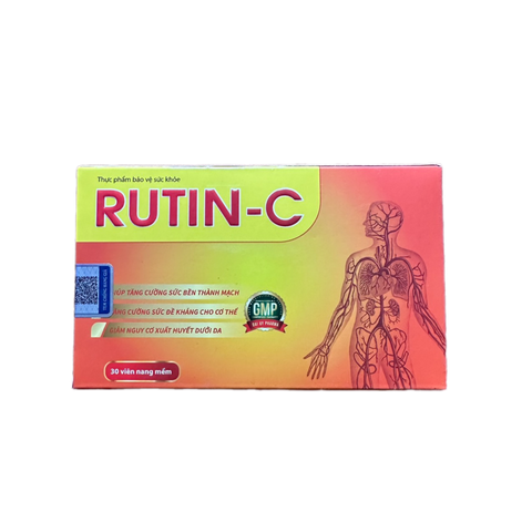 Viên Nang Rutin C Đại Uy - Hỗ Trợ Tăng Sức Bền Thành Mạch & Cải Thiện Sức Đề Khang - Hộp 30 Viên Nang Mềm