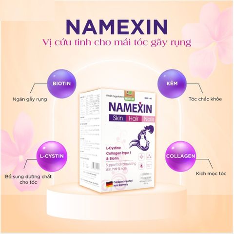 Viên Uống Namexin Làm Đẹp Da - Hỗ Trợ Tóc, Móng Khỏe Mạnh, Chống Lão Hóa, Bổ Huyết - Hộp 60 Viên