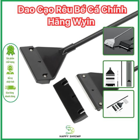 Dao Cạo Rêu Bể Cá Wyin - Không Gỉ, Dài 45cm, Bao Gồm 5 Lưỡi Thay Thế, Vệ Sinh Hồ Kính Hiệu Quả, Phụ Kiện Thủy Sinh