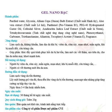 Kem Bôi Da Nano Bạc Megaderm - Giảm Ngứa, Hỗ Trợ Khang Khuẩn Da Cho Tất Cả Loại Da - 20g