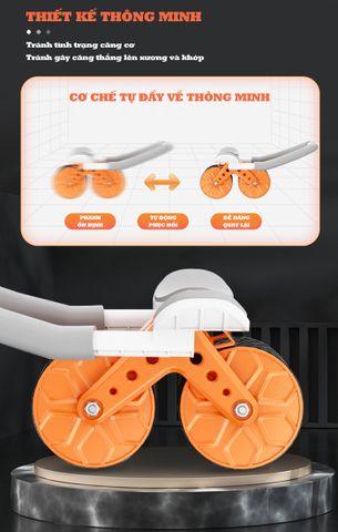 Con Lăn Tập Cơ Bụng Trợ Lực Plank Booster SL-005 - Thiết Kế Thông Minh, Chống Trượt, Tích Hợp Bộ Đếm Thời Gian, Dành Cho Tất Cả Người Tập