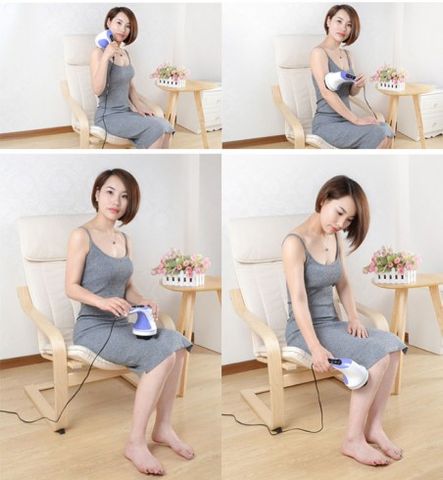 Máy massage cầm tay Puli PL-603AC3 - 8 đầu massage thông minh, châm cứu hồng ngoại giảm đau hiệu quả cho toàn thân