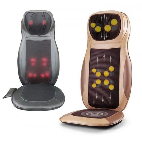 Ghế đệm massage ô tô toàn thân hồng ngoại Puli PL-802 - Công suất 48W, chế độ sưởi ấm, massage linh hoạt 360 độ, quà tặng sức khỏe