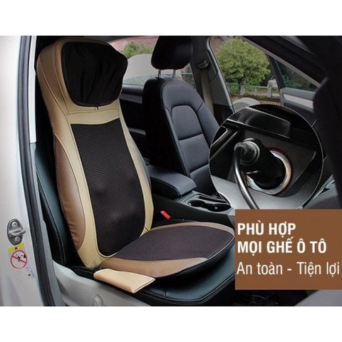 Ghế đệm massage ô tô toàn thân hồng ngoại Puli PL-802 - Công suất 48W, chế độ sưởi ấm, massage linh hoạt 360 độ, quà tặng sức khỏe