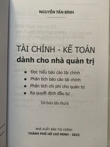 Tài Chính Kế Toán - Dành Cho Nhà Quản tri