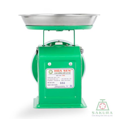 Cân Đồng Hồ Hoa Sen 2kg - Cân Lò Xo Cơ Học Chính Xác, Bền Đẹp, Dễ Đọc Số, Phù Hợp Gia Đình và Tiểu Thương