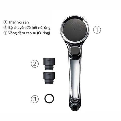 Bộ Vòi Sen Tắm Mạ WT Có Nút Dừng Takagi JSB122MAS - Tiết Kiệm Nước, Dòng Nước Êm Dịu Cho Da Nhạy Cảm, Thiết Kế Sang Trọng
