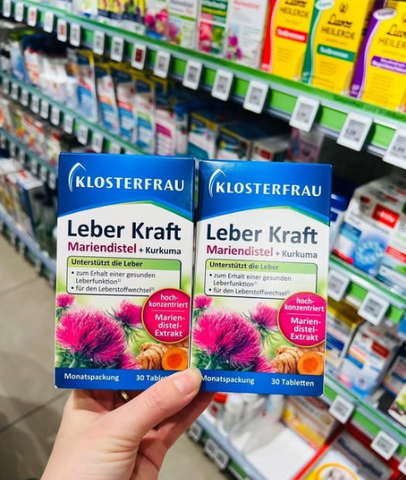 Viên Uống Bổ Gan Leber Kraft + Nghệ 30 Viên - Hỗ Trợ Chức Năng Gan và Tăng Cường Miễn Dịch từ Đức
