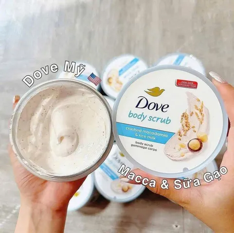 Kem Dưỡng Trắng Da Tẩy Tế Bào Chết DOVE 298g - Dưỡng ẩm Sâu, Giúp Da Mịn Màng Tươi Sáng, Mẫu Mới Nhập Từ Mỹ