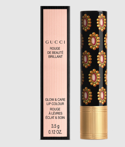 Son Gucci 215 Rouge De Beauté Brillant - Son Dưỡng Môi Độ Bóng, Siêu Mịn, Sang Trọng - Phù Hợp Với Mọi Làn Da