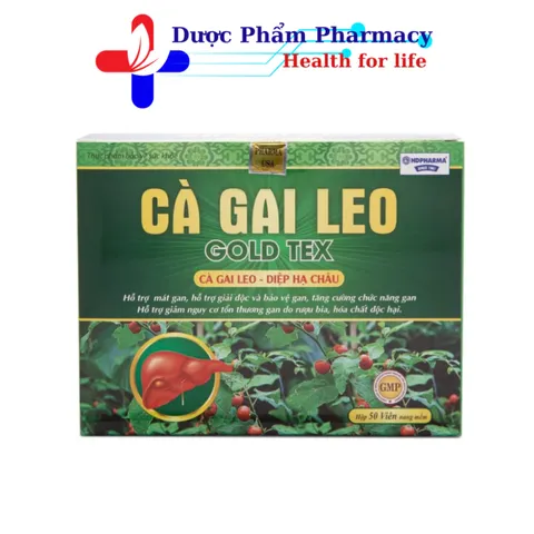 Viên Uống Bổ Gan Cà Gai Leo Gold Tex - Giải Độc, Hạ Men Gan, Tăng Cường Chức Năng Gan - Hộp 50 Viên Bảo Vệ Gan Tốt Nhất