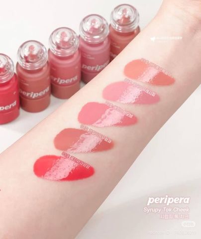Má Hồng Dạng Kem Peripera Syrupy Tok Cheek - Hiệu ứng Glowy Blush, Gel-Cream Dễ Tán, Giữ Lâu, Phù Hợp Nhiều Tone Da