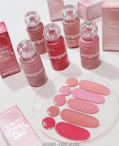 Má Hồng Dạng Kem Peripera Syrupy Tok Cheek - Hiệu ứng Glowy Blush, Gel-Cream Dễ Tán, Giữ Lâu, Phù Hợp Nhiều Tone Da