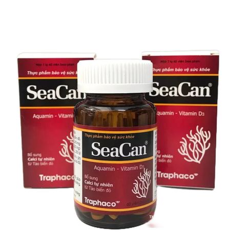 SeaCan Plus - Bổ Sung Canxi Từ Tảo Biển Đỏ Nhập Khẩu, Giúp Xương Khỏe Mạnh, Vitamin D3 Tăng Cường Hấp Thụ Canxi