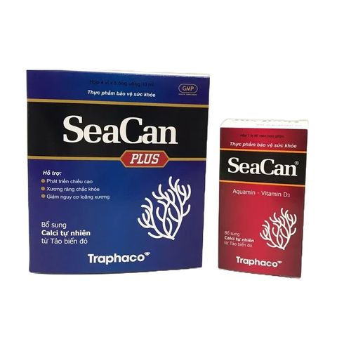 SeaCan Plus - Bổ Sung Canxi Từ Tảo Biển Đỏ Nhập Khẩu, Giúp Xương Khỏe Mạnh, Vitamin D3 Tăng Cường Hấp Thụ Canxi