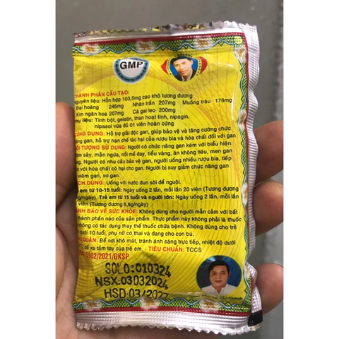 Combo 10 Gói Giải Độc Gan Giải Phong Hoàn Gold 16g - Hỗ Trợ Táo Bón, Mẩn Ngứa, Nổi Mề Đay, Men Gan Cao