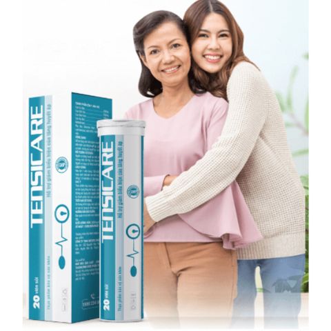 Viên sủi Tensicare Hỗ Trợ Ngăn Ngừa Tăng Huyết Áp, Giảm Đau Đầu, Chóng Mặt - Hộp 20 Viên Bổ Sung Tim Mạch