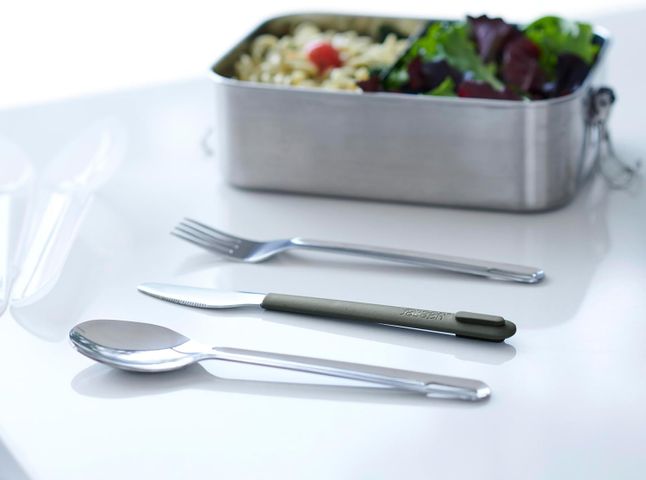 Bộ dao thìa dĩa du lịch Joseph Joseph 81135 Duo Steel màu Grey - Dụng cụ nhà bếp tiện lợi, thiết kế hiện đại, tiết kiệm không gian.