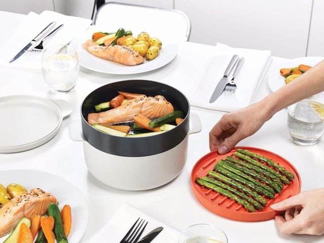 Nồi Cơm Điện Joseph Joseph M-Cuisine 45001 - Nấu Cơm Đơn Giản Trong Lò Vi Sóng - Dung Tích 2L, An Toàn Với Máy Rửa Bát