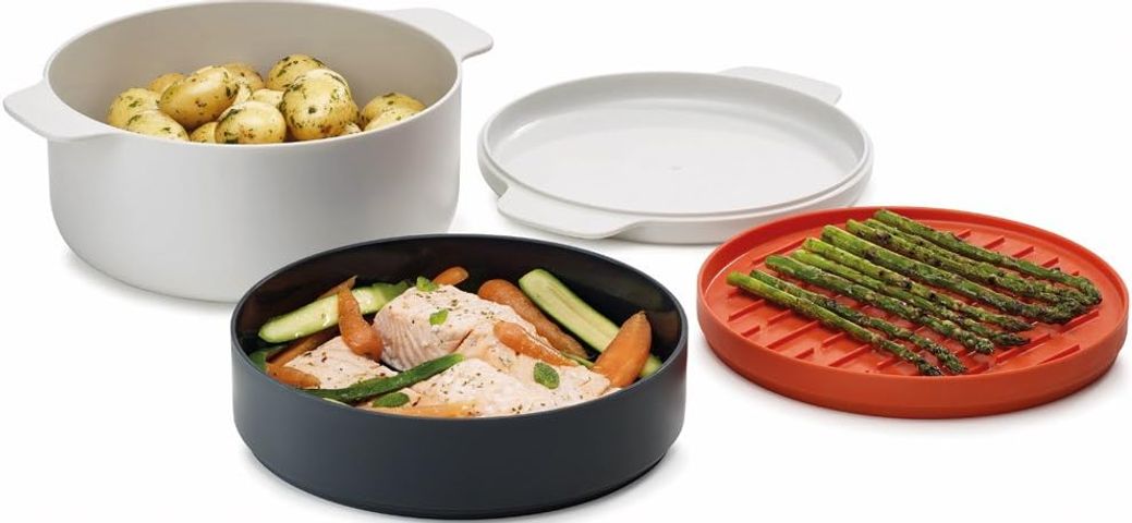 Nồi Cơm Điện Joseph Joseph M-Cuisine 45001 - Nấu Cơm Đơn Giản Trong Lò Vi Sóng - Dung Tích 2L, An Toàn Với Máy Rửa Bát