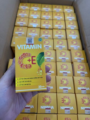 Viên Uống Vitamin C+E - Hỗ Trợ Làm Đẹp Da, Tăng Cường Sức Đề Kháng, Chống Oxy Hóa Cao Cho Phụ Nữ Tuổi Sinh Sản