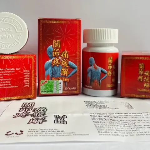 Viên Uống Thoái Cốt Nang Đỏ - Glucosamine Giảm Đau Khớp và Viêm Đa Khớp, Hỗ Trợ Sức Khỏe Xương Khớp 20 Viên