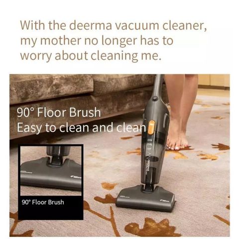 Máy Hút Bụi Cầm Tay Deerma DEM-DX115C - Công Suất 600W, Bộ Lọc HEPA, Đen - Thiết Kế Đẹp, Đa Năng, Dọn Dẹp Dễ Dàng cho Gia Đình