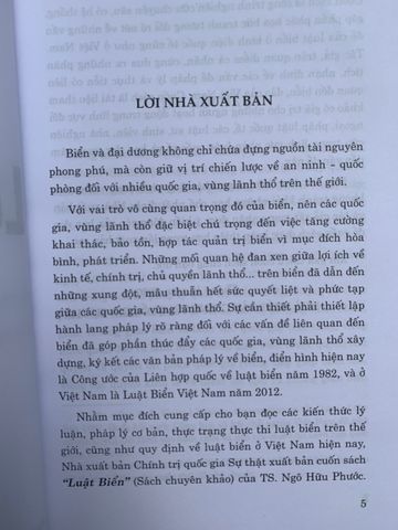 Luật Biển 2020 - Sách Chuyên Khảo Về Pháp Luật Quốc Tế và Quản Trị Biển Việt Nam - Tác Giả TS. Ngô Hữu Phước
