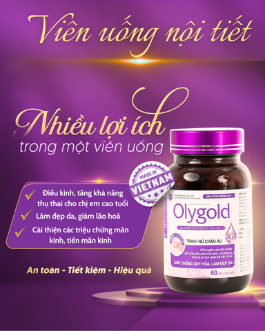 Viên Uống Nội Tiết Olygold - Hỗ Trợ Cân Bằng Nội Tiết, Giảm Khô Hạn, và Làm Đẹp Da cho Phụ Nữ Trên 30 Tuổi