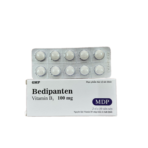 Viên Uống Bedipanten 100mg Bổ Sung Vitamin B5 Giảm Dầu Thừa, Hỗ Trợ Rụng Tóc và Mụn - Hộp 20 Viên Mediphar USA