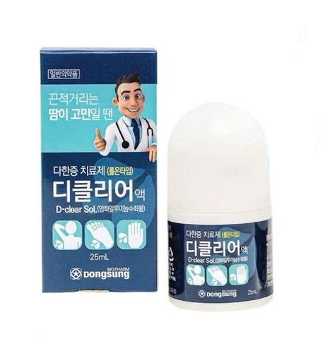 Lăn Khử Mùi D-Clear Sol Hàn Quốc 25ml - Kiểm Soát Mồ Hôi, Ngăn Mùi Hiệu Quả Cho Nam Nữ, Hương Thơm Tươi Mát