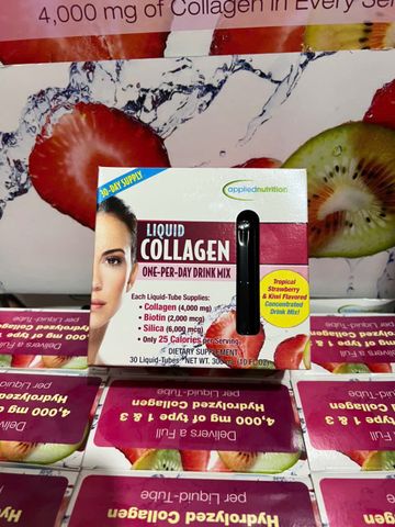 Nước Uống Collagen Liquid Applied Nutrition 4000 mcg - Bổ Sung Đẹp Da, Giúp Trẻ Hóa và Tăng Độ Đàn Hồi, 30 Ống Mỹ