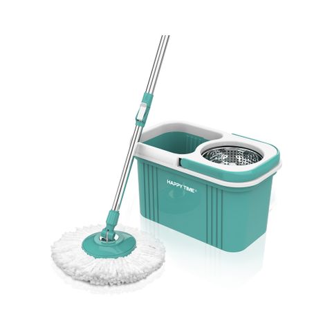 Bộ lau nhà xoay 360 độ HAPPY TIME KH-CL330S - Thiết kế tiện dụng, bông lau microfiber thấm hút tốt, giặt và vắt nhanh chóng, phù hợp mọi ngóc ngách.