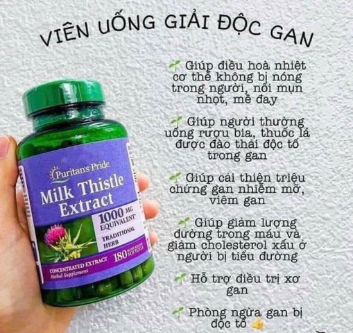 Viên Uống Bổ Gan Puritans Pride Milk Thistle Extract - Hỗ Trợ Chức Năng Gan Khỏe Mạnh, Chiết Xuất Kế Sữa, Vitamin Thiết Yếu