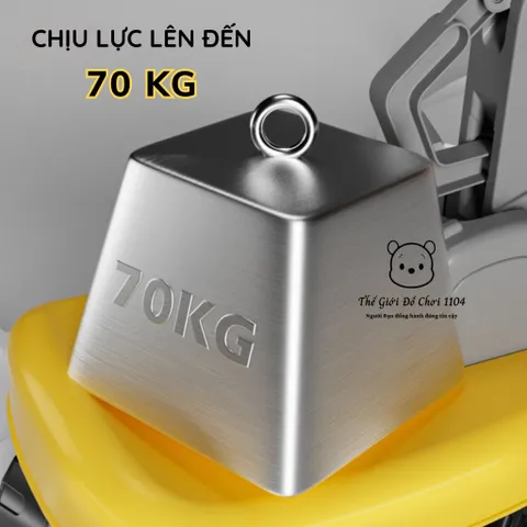 Xe Chồi Chân Máy Xúc Cho Bé Tải Trọng 70kg, Ghế Xoay, Bánh Chống Trượt, Kích Thước Lớn