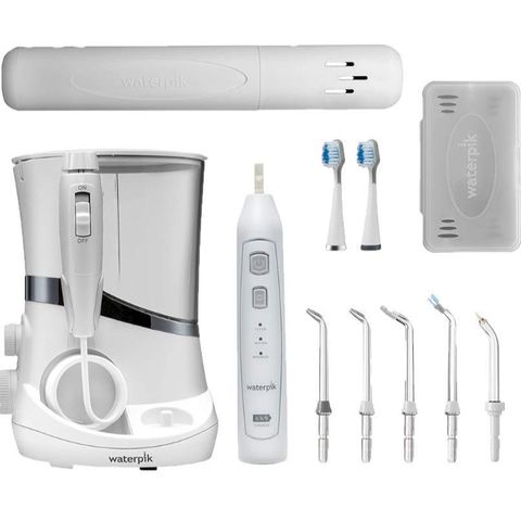 Máy tăm nước Cao Cấp Waterpik WP861 2 in 1 Complete Care 5.0, Kết hợp Bàn chải điện công nghệ siêu âm